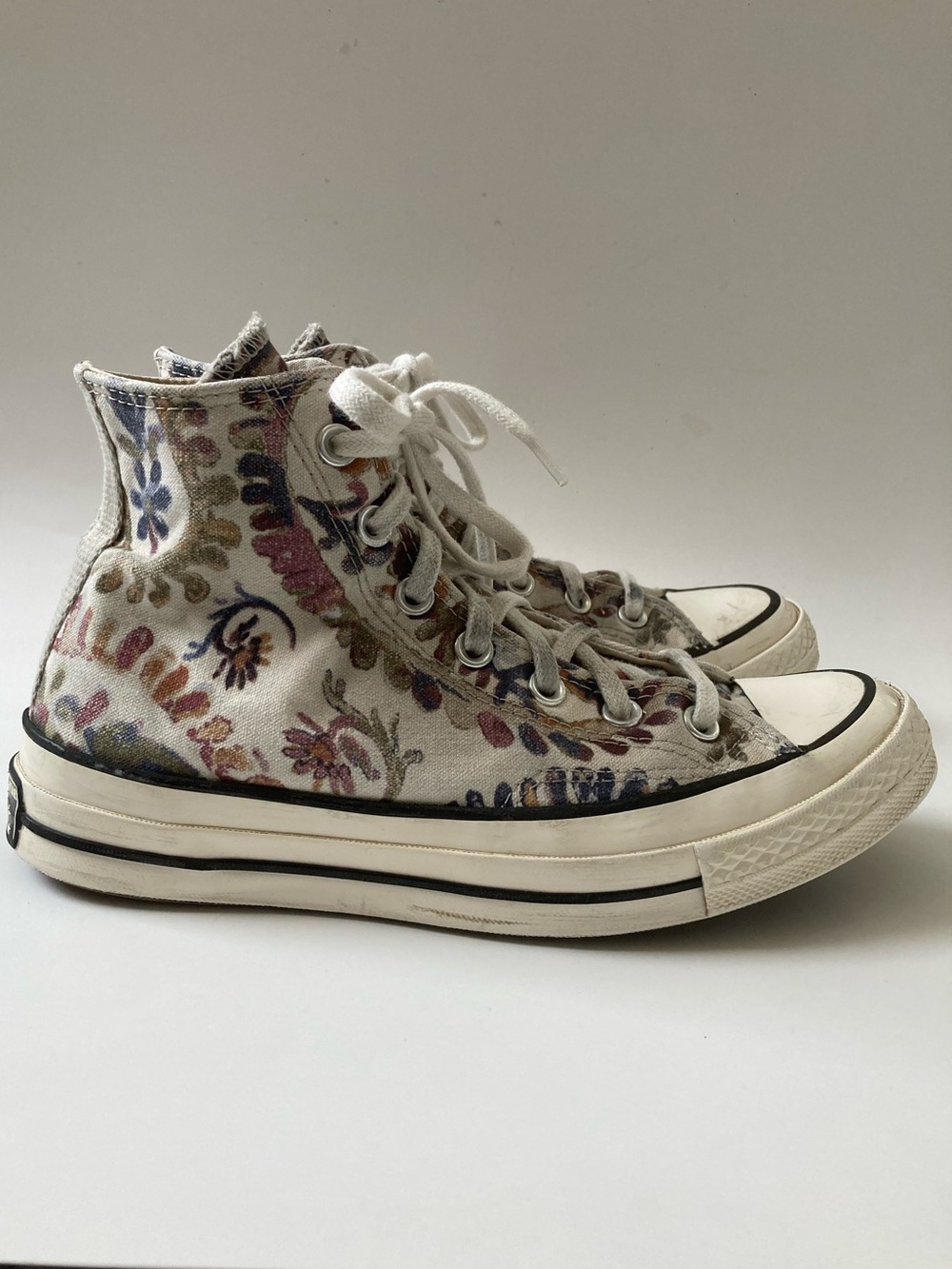 Converse Chuck Taylor All Star 70 High Top Fall Florals Egret Sneakers Shoes